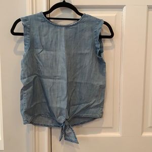 Bella Dahl girl, size 12, tie up denim shirt, never worn, tags still on